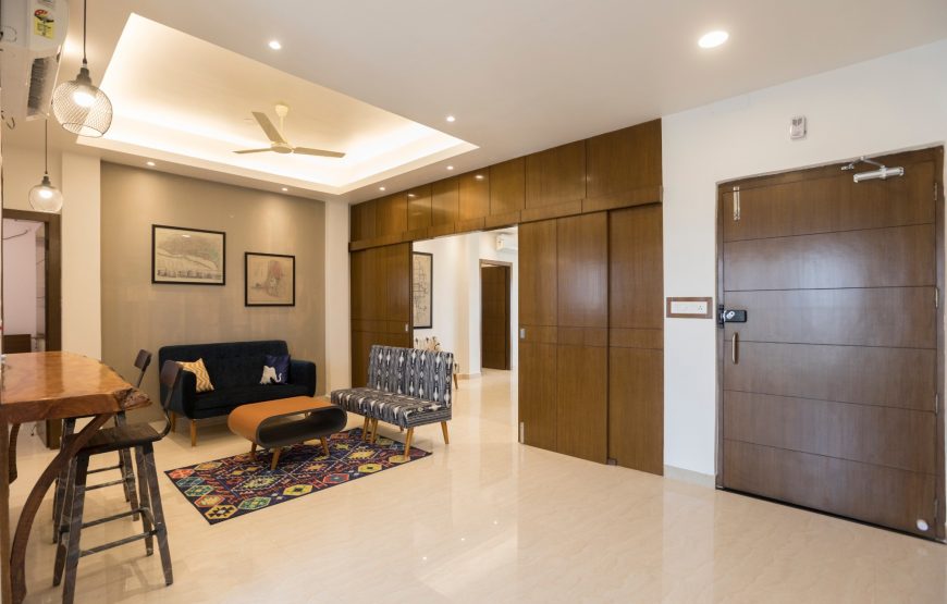 2 BHK midcentury modern apartment